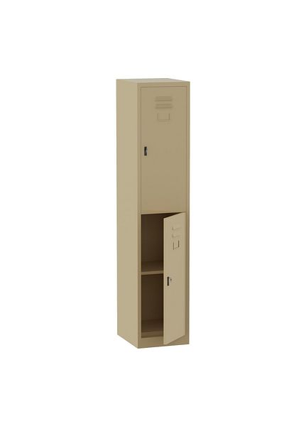 Mahmayi Godrej 2 Door Steel Locker with Heavy-Duty Construction Scratch-Resistant Beige Finish