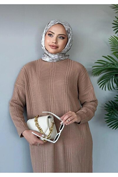 Gülce moda Φόρεμα μπισκότο με ραβδώσεις