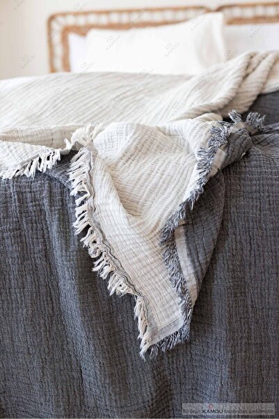 lemsel 100x200 cm Müslin %100 Pamuk Yatak Runnerı, Yatak Örtüsü, Tek Kişilik Yatak Örtüsü,