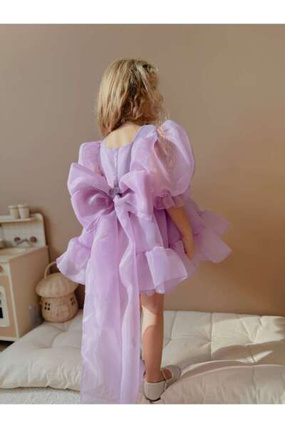 Linola Baby Kids Puffy Şifon Kız Çocuk Parti Elbisesi
