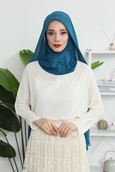 Aisha's Design Combed Cotton Inner Bonnet Chiffon Shawl,Ps-46