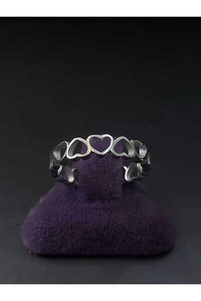 sarıyer silver شكل قلب مقلوب صف مستقيم تصميم حديث بدون حجر فولاذي قابل للتعدي...