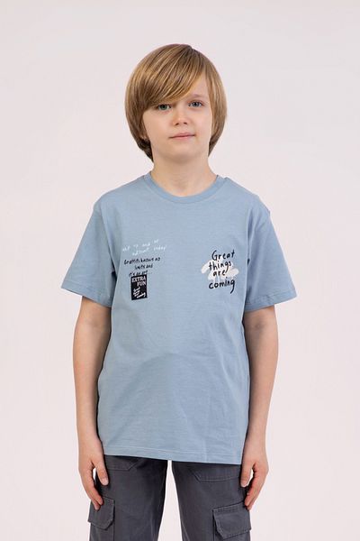 DMB BOYS & GIRLS Tricou pentru băiat de vară din bumbac imprimat cu decolteu