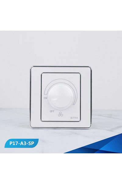 Btm 300W fan dimmer switch, pearl and silver