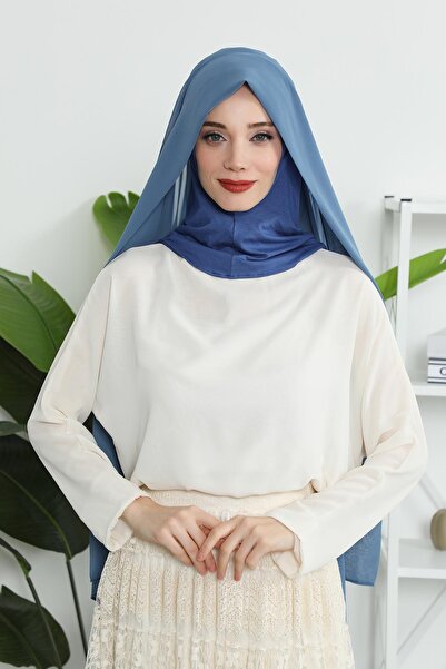 Aisha's Design Combed Cotton Inner Bonnet Chiffon Shawl,Ps-46