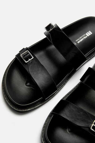 Pull & Bear Flat strappy slider sandals