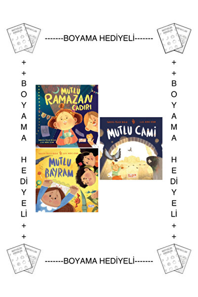 Timaş Çocuk Boyamalı Mutlu Ramazan Çadırı - Mutlu Cami - Mutlu Bayram - Sürey...