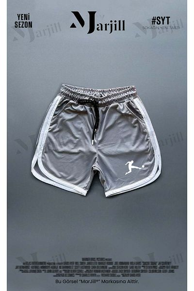 Marjill Gray Football Player Printed Training Fitness Sportsman Shorts