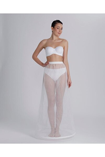 MK MODA ATELİER 1 Telli Elastik Bantlı Jupon A Kesim Gelinlik , Kaftan Ve Abi...