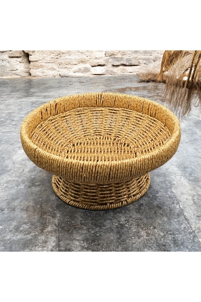 YzHome Hasır Rattan Ayaklı Meyvelik Sepet Bol Kase Çok Amaçlı 10*24CM