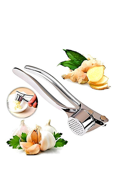 Fresh Moon أداة ضغط مبشرة الثوم مع غرفة مستديرة - ملحق المطبخ