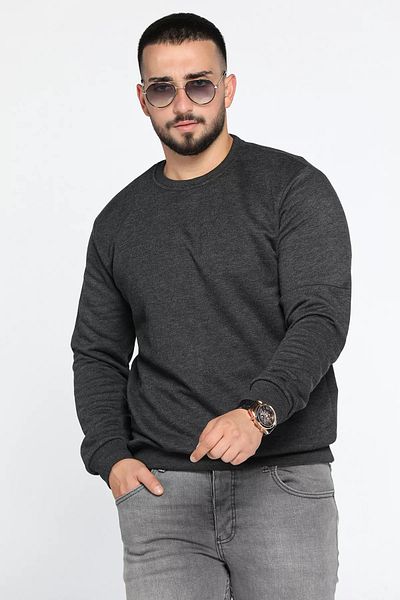 MİSHAR İTALİA Ανδρικό φούτερ Anthracite Crew Neck