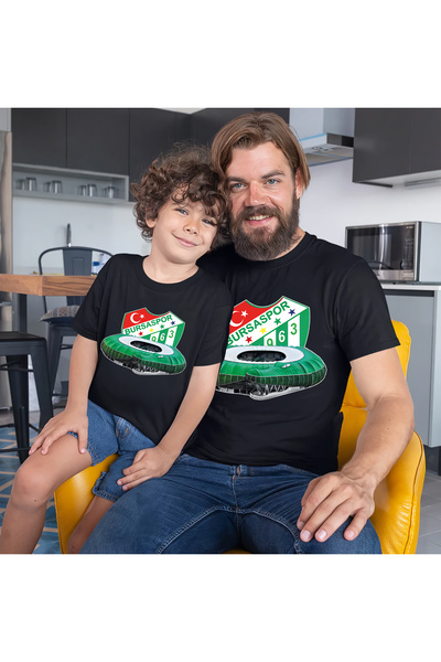 BB T SHIRTS تي شيرت للأطفال من الأب والابن مطبوع عليه تمساح بورصة قطن 1 تي شي...