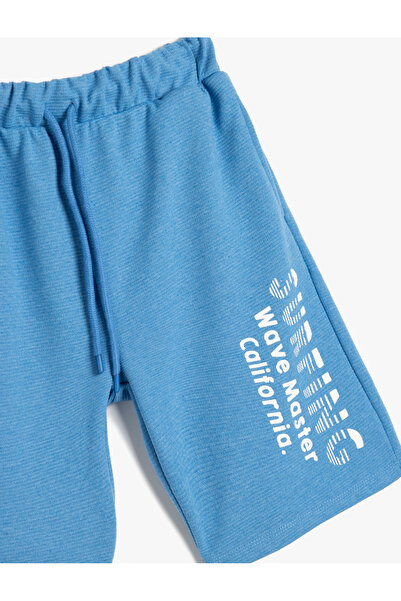Koton Slogan Baskılı Şort Beli Bağlamalı Cep Detaylı