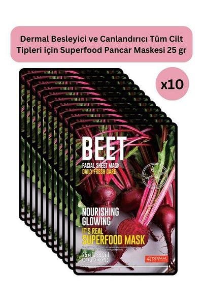 Dermal Nourishing and Revitalizing Beet Mask 25 Gr 10 Pieces