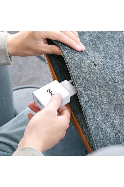 Bix 18w Qc 3.0 Hızlı Şarj Cihazı Ve Type-c Usb Kablo Beyaz