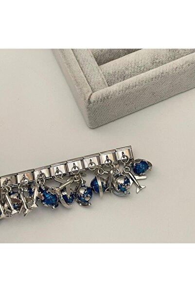 Tasarım Çelik İtalyan Bileklik Charm