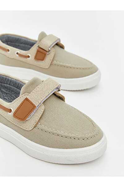 LC Waikiki Steps Beige Velcro Boys' Sneakers