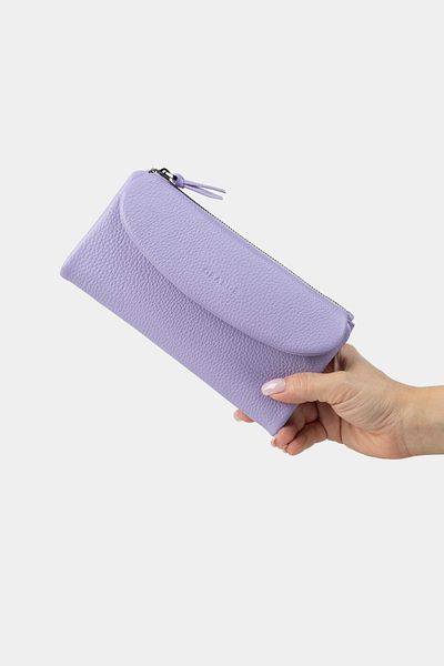 Grande 2602 Model Large Size Genuine Leather Women's Wallet - Flother Lilac