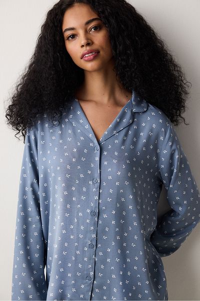 Penti Chloe-Pyjama-Set mit Hemd und Hose in Grau