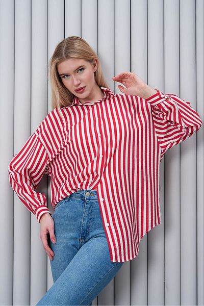 Elaxi Lilyum Fabric Striped Shirt