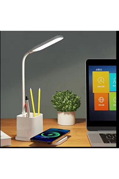 Ally Kablosuz sarj Göz Korumali Portatif Led Masa Lambasi Kalemlik