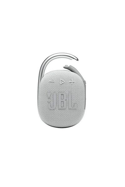 JBL White Portable Clip 4 Bluetooth Speaker