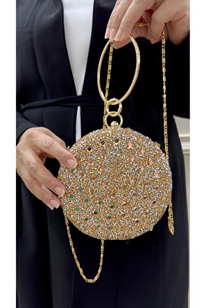 çantamgelsin ΤΣΑΝΤΑ ΒΡΑΔΙΝΟΥ ΦΟΡΕΜΑΤΟΣ HALKA ΜΕ ΚΡΥΣΤΑΛΛΙΚΕΣ ΠΕΤΡΕΣ, ΤΣΑΝΤΑ Β...