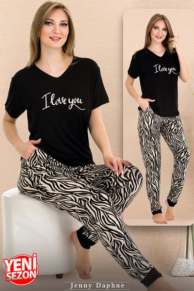 Jenny Daphne Σετ πιτζάμες Lady Leopard 12548