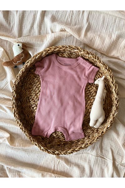 BabyCosy Pinky 100% Organic Cotton Half Sleeve Jumpsuit