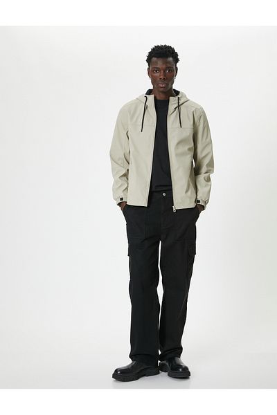 Koton Εποχιακό μπουφάν Slim Fit με κουκούλα με φερμουάρ