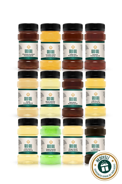 gold gull Gurme Serisi Aromalı Kahve & Meyve Şurubu 12 Adet 80 ml (12x80 ml.)