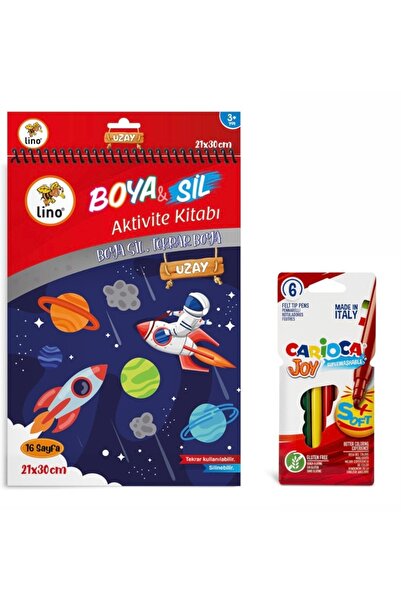 Lino Carioca LİNO BOYA SİL AKTİVİTE BOYAMA KİTABI UZAY A4 EBAT (SİLİNEBİLİR) ...