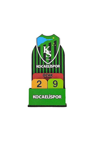 Cix Spor Kocaelispor Lisanslı Masa Takvimi Çubuklu Yeşil Siyah