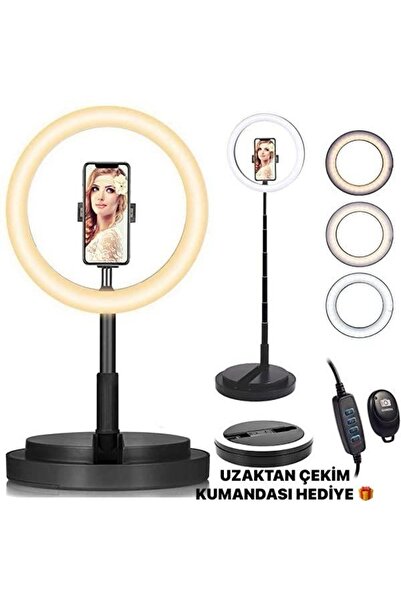 SMAYLİNG Teleskopik Halka Lamba Ring Light Taşınabilir Katlanır Selfie Işığı ...