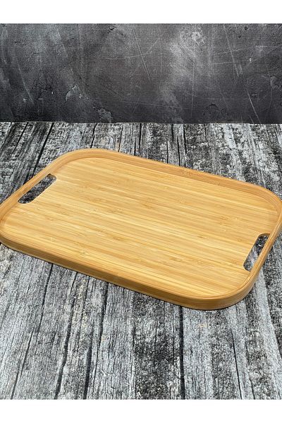 YzHome Medium Size Bamboo Rectangular Serving Presentation Tray Tray 40*28cm