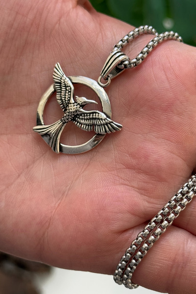 cheetah quality Alaycı Kuş 925 Ayar Gümüş Özel Yapım Handmade Erkek Kolye