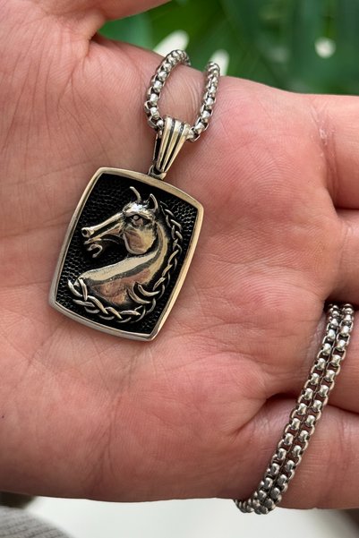 cheetahquality At Fiğürlü 925 Ayar Gümüş Özel Yapım Handmade Erkek Kolye