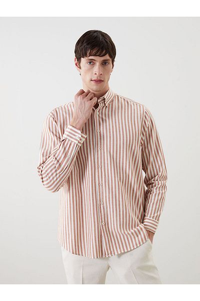 LC Waikiki Regular Fit Long Sleeve Striped Men's Shirt