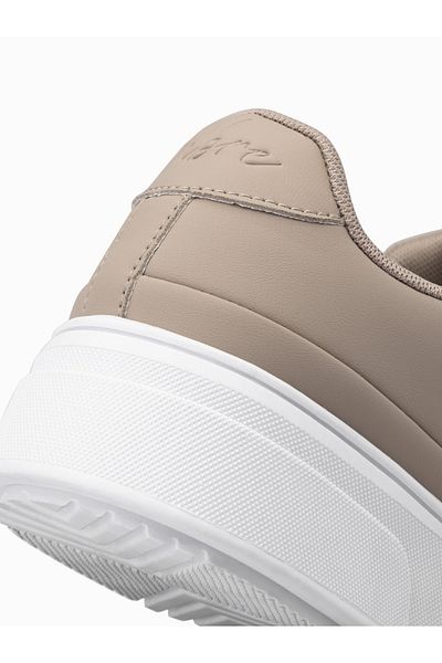 OMBRE Pánské tenisky z eko kůže se silnou podrážkou - jasan V1 OM-FOSL-0166 40