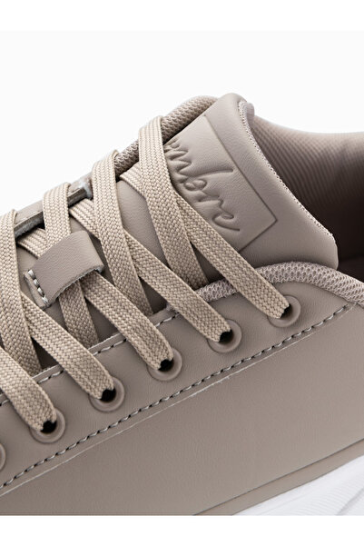 OMBRE Pánské tenisky z eko kůže se silnou podrážkou - jasan V1 OM-FOSL-0166 40