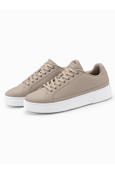 OMBRE Pánské tenisky z eko kůže se silnou podrážkou - jasan V1 OM-FOSL-0166 40