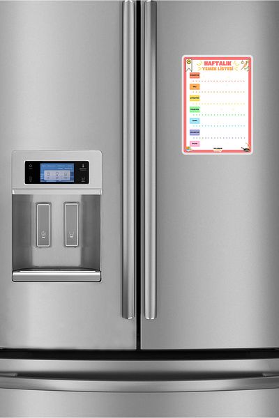 The Grade Summer-Sil Magnet Note Holder - 21X15 Weekly Food List, Fridge