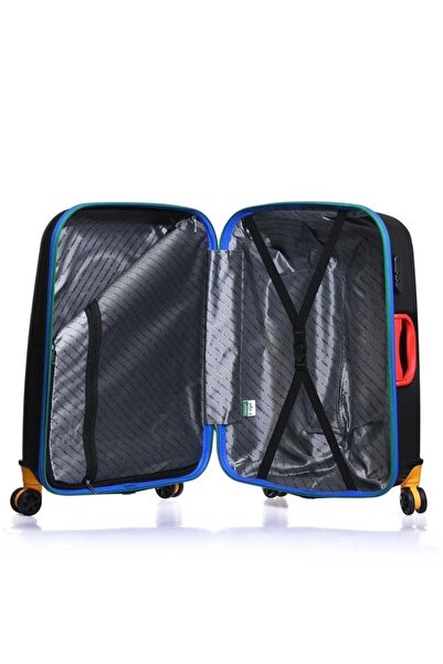 Benetton 60 Cm Siyah Unisex Orta Boy Valiz 14BNT400-02