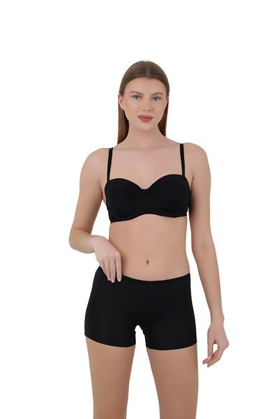 CNT Slip boxer pentru femei din microțesătură fără urme - Pachet special de 3 (NEGRU, ALB, CULOARE PIELE)