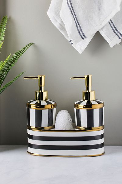 Perotti Δοχείο υγρού σαπουνιού Maura Nero 2 Li Porcelain