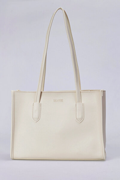 Yerli Kadın Krem Trend Çanta,Uzun saplı Çanta,Saplı Omuz Çantası Çanta El Çanta