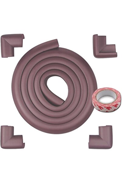Miningaa 3m Tape Gift Plum Color 2 Meters Flexible and Soft Rubber Edge Protector with 4 Pieces Corner Protectors