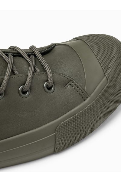 OMBRE Herren High-Top-Sneaker mit Gummikappe - oliv V4 OM-FOSH-0138 41