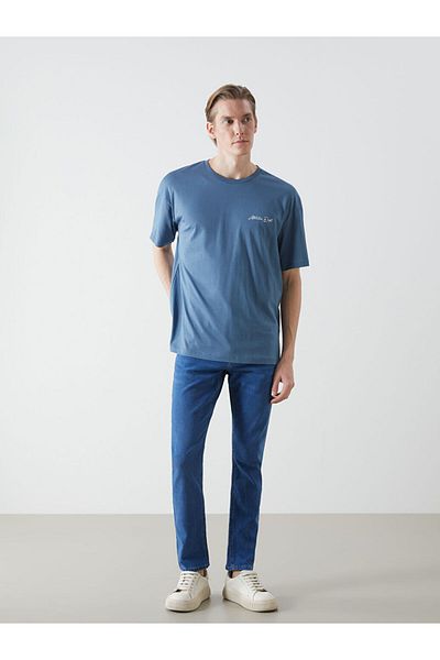 LC Waikiki Tricou pentru bărbați cu imprimeu cu gât crew de sezon nou - S5K347Z8